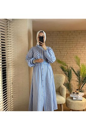لباس حجاب آبی زنانه اسلیم Kağanbutik - کد 936775778