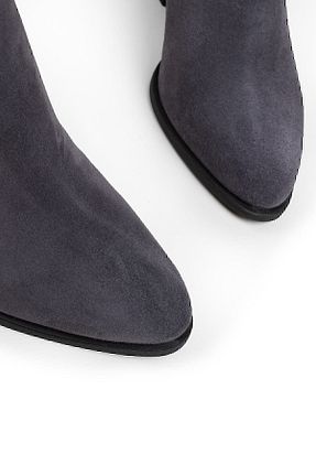 بوت / نیم بوت طوسی زنانه چرم خالص Deery - کد 51827254
