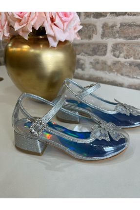 کفش مجلسی طوسی بچه گانه چرم مصنوعی ROSE SHOES KİDS - کد 931216224