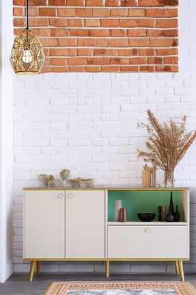 کنسول قهوه ای Suntalam FLORADESİGN - کد 803331607