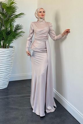 لباس مجلسی حجاب زنانه یقه ایستاده MERVEN AKYÜZ - کد 936979682