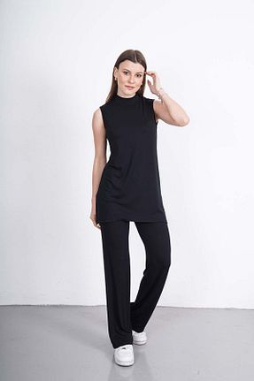 ست بالاتنه و پائین تنه مشکی زنانه بافت penyebizden - کد 936238934