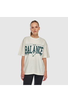 تیشرت سفید زنانه رگولار New Balance - کد 853480766