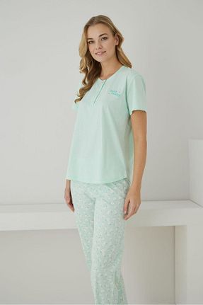 ست لباس راحتی فیروزه ای زنانه گلدار FORMO - کد 936853974