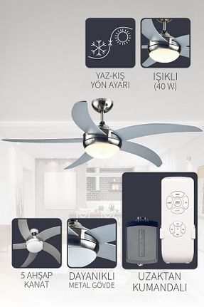 پنکه سقفی طوسی Blooma - کد 935743622