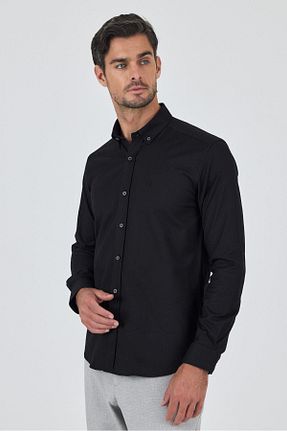 پیراهن مشکی مردانه اسلیم فیت İmza - کد 936864839