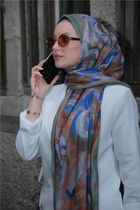 شال رنگی زنانه پنبه ای Baştacı - کد 936866606