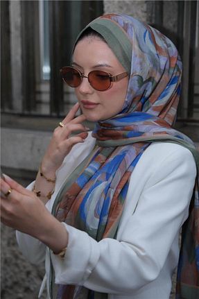 شال رنگی زنانه پنبه ای Baştacı - کد 936866606