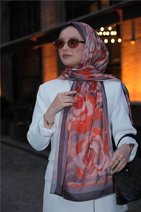 شال رنگی زنانه پنبه ای Baştacı - کد 936866620