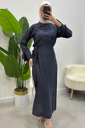 ست بالاتنه و پائین تنه حجاب مشکی زنانه رگولار Tesettür Diyarı - کد 936903615