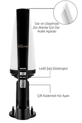 جاروبرقی عمودی مشکی 2 سال AWOX - کد 119586160