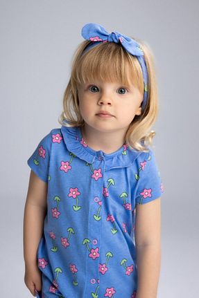 سرهمی آبی بچه گانه آستین کوتاه Defacto - کد 921656898