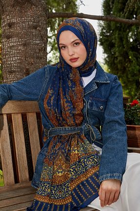 شال سرمه ای زنانه LuvenSara - کد 936219766