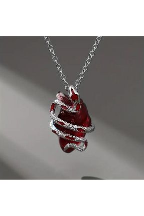 گردنبند جواهر طوسی زنانه استیل ضد زنگ TAKİŞKO - کد 936901130