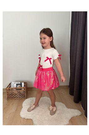 ست بالاتنه و پائین تنه صورتی بچه گانه بافتنی My Kids Wear - کد 937208582