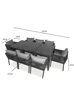 ست باغچه طوسی خیزران VAVRATTAN - کد 170709078