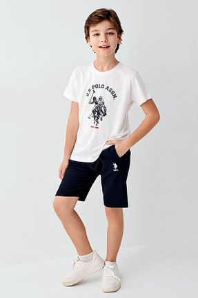 ست بالاتنه و پائین تنه سفید بچه گانه بافت U.S. Polo Assn. - کد 937208012