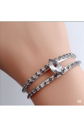 دستبند جواهر طوسی زنانه زیرکن Mimi Aksesuar - کد 936869736
