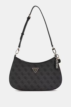 کیف دوشی طوسی زنانه چرم مصنوعی Guess - کد 655680950