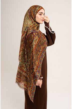 شال قهوه ای زنانه ابریشم Store - کد 864935998
