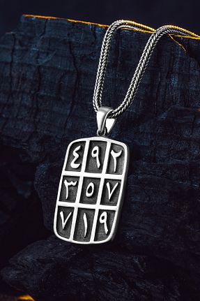 گردنبند نقره طوسی مردانه 925 عیار OSMANLI GÜMÜŞ - کد 936929600