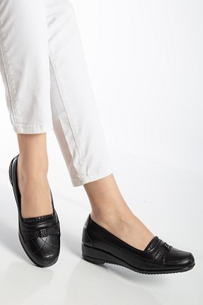 کفش کلاسیک مشکی زنانه چرم مصنوعی THE FRİDA SHOES - کد 845595191