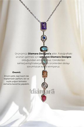گردنبند استیل ( فولاد ) طوسی زنانه استیل ضد زنگ Diamara Designs - کد 937027336