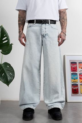 شلوار جین رنگی مردانه پاچه پهن GRJ denim - کد 881916197