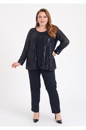 بلوز سایز بزرگ مشکی زنانه سایز بزرگ LİLAS XXL - کد 846481322