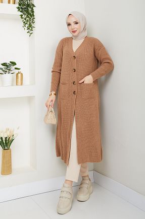 رویه حجاب قهوه ای زنانه رگولار Pamuk Butik - کد 797316489