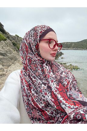 شال زرشکی زنانه MODA - کد 898624567