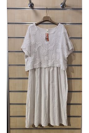 لباس سفید زنانه بافتنی Park Moda - کد 937007620