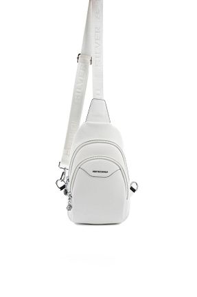 کیف کمری سفید زنانه چرم مصنوعی Silver Polo - کد 937196262