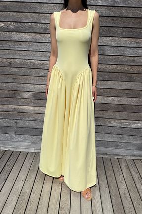 لباس زرد زنانه بافتنی Seda Yalçın Atelier - کد 937230897