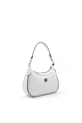 کیف دوشی سفید زنانه چرم مصنوعی Silver Polo - کد 937200395