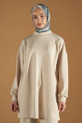 ست بالاتنه و پائین تنه حجاب بژ اورسایز Setrms - کد 937196734