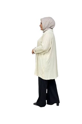 پیراهن سایز بزرگ رنگی زنانه Gömlek Sevda Kılınç - کد 937243272