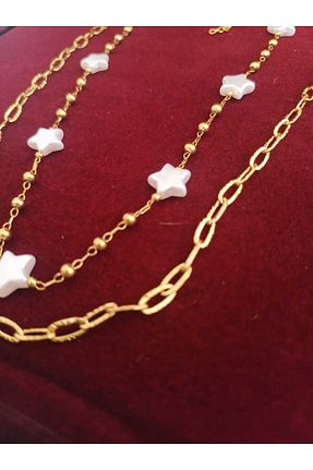 گردنبند استیل ( فولاد ) زرد زنانه استیل (فولاد) ERASLAN - کد 937235503