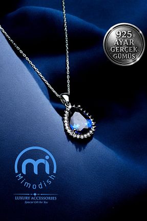گردنبند نقره سرمه ای زنانه 925 عیار Mimodish - کد 937279015