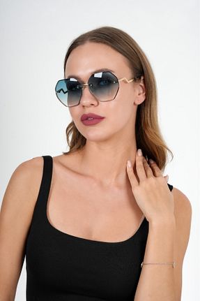 عینک آفتابی متالیک زنانه 60 Genel Markalar - کد 917256212
