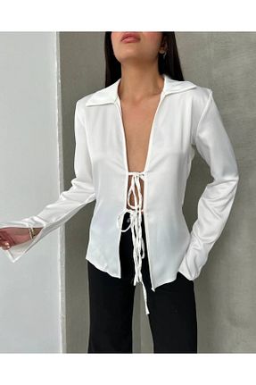 بلوز سفید زنانه Ajurlu Butik - کد 937306502