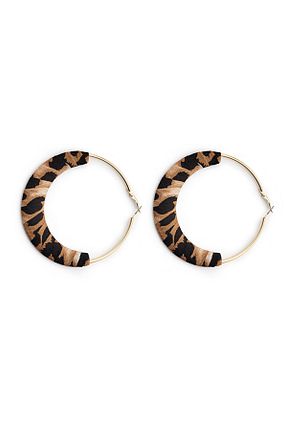 گوشواره جواهر طلائی حلقه Twist - کد 920576176