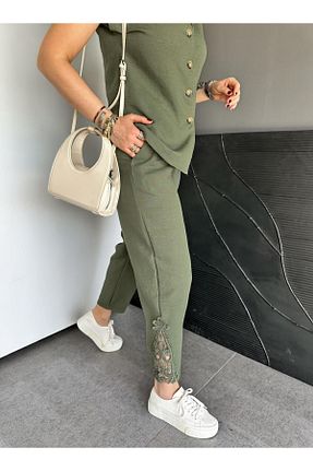ست بالاتنه و پائین تنه رنگی زنانه بافتنی Zerrincan Giyim - کد 937312155