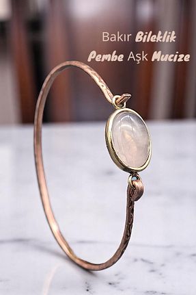 دستبند جواهر صورتی زنانه سنگ طبیعی NBS Beautiful Naturel Stones - کد 937328034