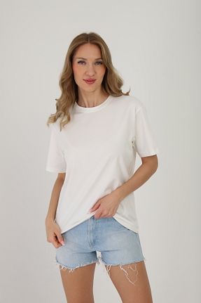 تیشرت سفید زنانه Relaxed onetwothree - کد 937329522
