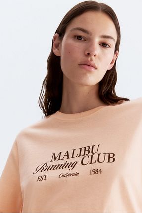 تیشرت زرد زنانه اورسایز H&M - کد 937363270