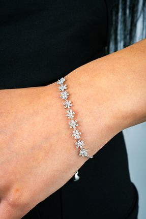 دستبند نقره متالیک زنانه 925 عیار Genel Markalar - کد 904354090