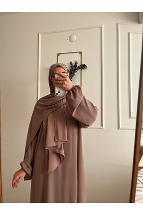 کلاه و ابایا بژ زنانه پنبه پلی استر MARDİYE OFFİCİAL - کد 937386085