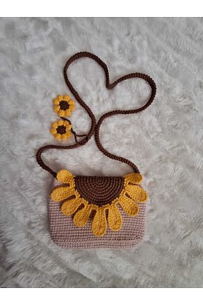 کیف پستچی بژ بچه گانه پارچه ای No Name Atelier - کد 937394381