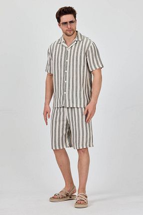 ست بالاتنه و پائین تنه خاکی مردانه بافتنی Cosplay - کد 937394432